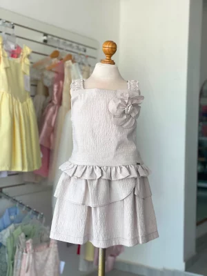 34365. Conjunto palo de rosa con detalle de flor