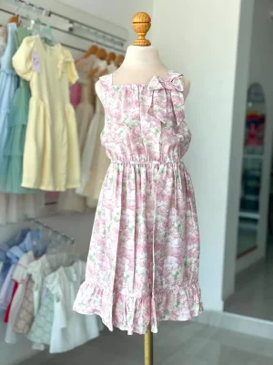 34390. Vestido de flores en color rosita